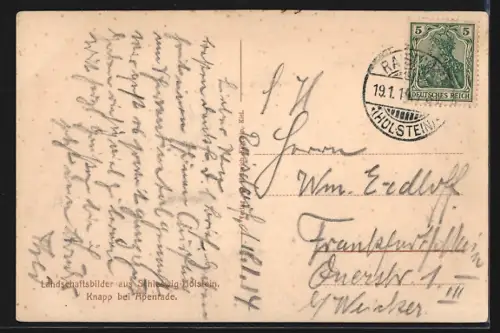 AK Knapp bei Apenrade, Teilansicht am Ufer