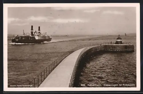 AK København, Indsejlingen til Frihavnen