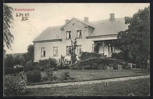 AK Taageskougaard, Garten vor einem Haus