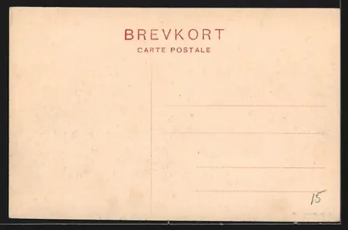 AK Villestrup, Zwei Häuser am Wasser