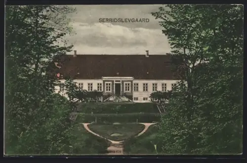 AK Serridslevgaard, Blick vom Garten aus auf das Anwesen