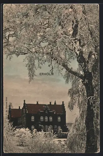 AK Erholm, Durchblick auf ein Anwesen