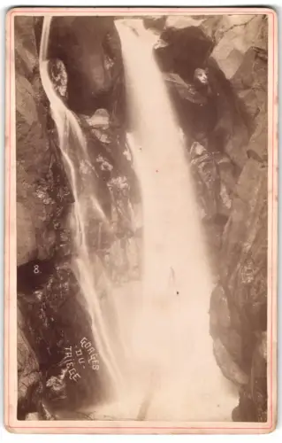Fotografie unbekannter Fotograf, Ansicht Salvan, Gorges du Triege, Schluchten von Triège, Wasserfall