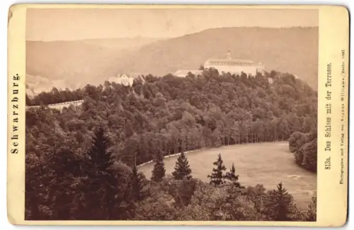 Fotografie Sophus Williams, Berlin, Ansicht Schwarzburg, Blick nach dem Schloss Schwarzburg