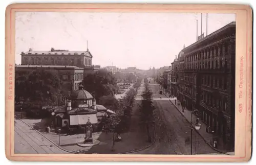 Fotografie Römmler & Jonas, Dresden, Ansicht Hannover, Blick in die Georgstrasse mit Cafe Robby und Wettersäule