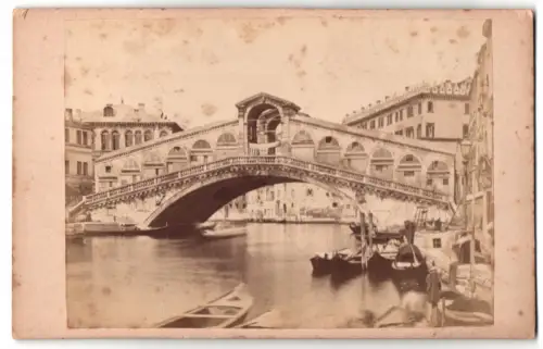 Fotografie unbekannter Fotograf, Ansicht Venedig, Ponte di Rialto