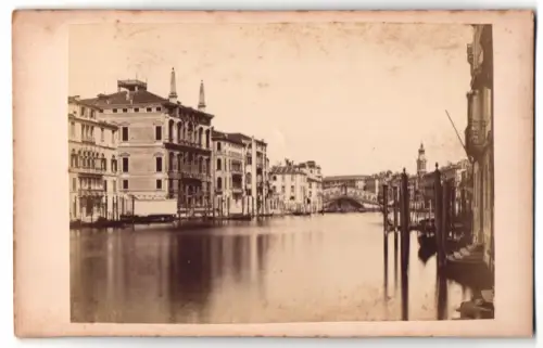 Fotografie unbekannter Fotograf, Ansicht Venedig, Canale Grande mit Ponte di Rialto