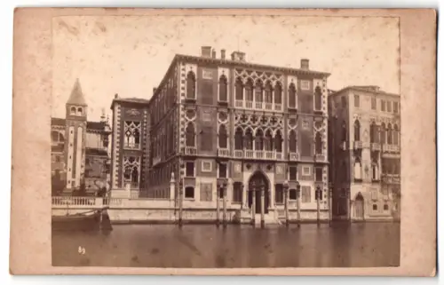 Fotografie unbekannter Fotograf, Ansicht Venedig, Blick zum Palazzo Cavalli