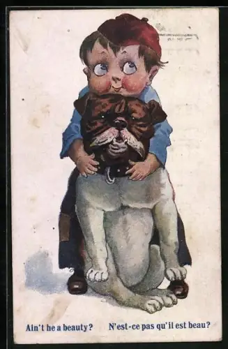 AK Ain`t he a beauty?, Knabe und Bulldogge