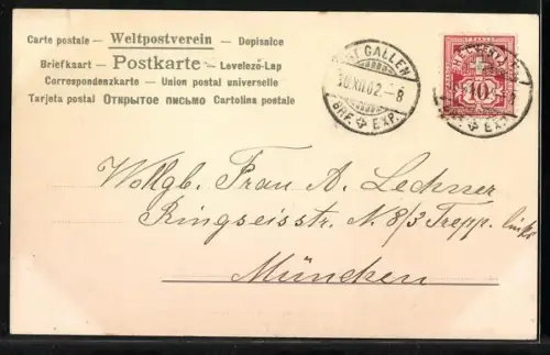 AK Neujahrsengel als Nachtwächter