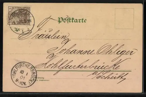 AK Engel mit Marienkäfer und Kleeblätter