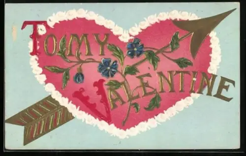 AK Herz zum Valentinstag