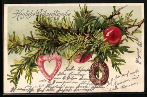 AK Lebkuchen am Tannenzweig