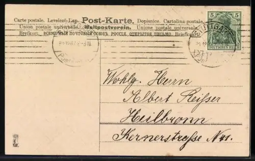 AK Mädchen mit Blumen zu Neujahr