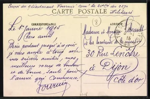 AK Vignot, Zeppelin über dem Ort