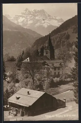 AK Sépey, Eglise et Dent du Midi
