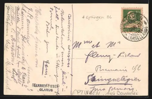 Foto-AK Eptingen, Villa Arzt Baumeier, Ansicht von der Strasse