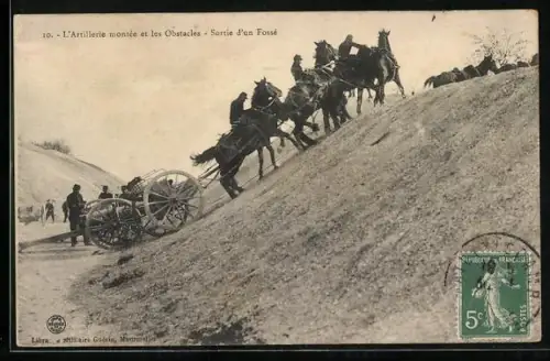 AK L`Artillerie montée et les Obstacles, Sortie du fossée