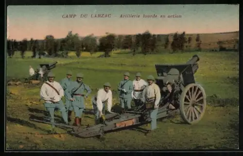 AK Camp du Larzac, Artillerie lourde en action