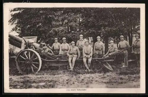AK 155 court Schneider, Artillerie
