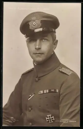 AK Prinz Adalbert von Preussen in Uniform mit Schirmmütze