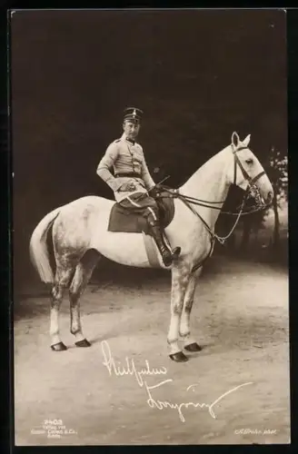 AK Kronprinz Wilhelm von Preussen in Uniform zu Pferde