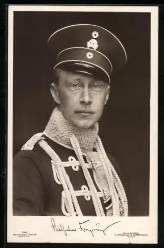 AK Kronprinz Wilhelm von Preussen mit Schirmmütze