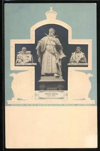 AK Johannes Georg, Lampert Distelmeier, Rochus Graf v. Lynar, Denkmal in der Siegesallee zu Berlin