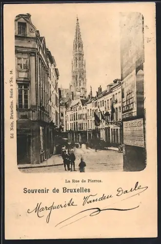 AK Bruxelles, La Rue de Pierres
