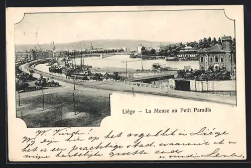 AK Liège, La Meuse au Petit Paradis