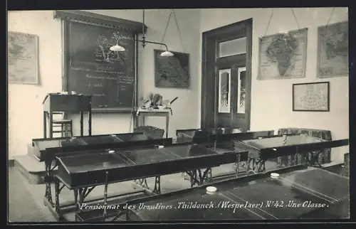 AK Thildonck /Wespelaer, Pensionnat des Ursulines, Une Classe