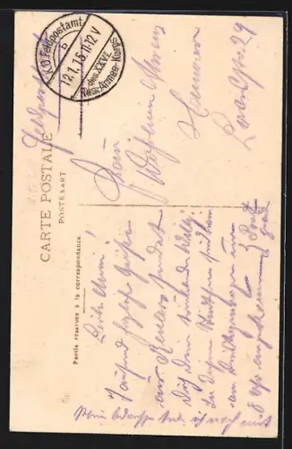 AK Roulers, La Poste, Strassenpartie