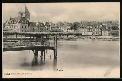 AK Ouchy, Panorama mit Schloss