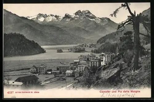AK Campfer, Panorama mit Piz della Margna