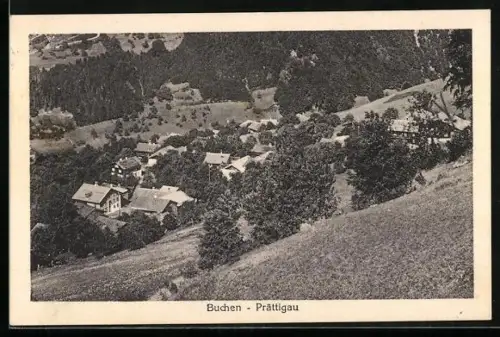 AK Buchen /Prättigau, Blick auf den Ort