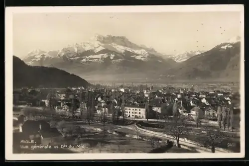 AK Aigle, Vue générale et Dents du Midi
