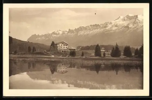 AK Chur, Casoja Valbella, Ortspartie mit Bergen