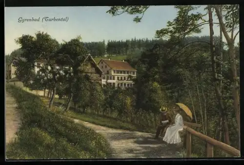 AK Gyrenbad bei Turbenthal, Ortsansicht von der Landstrasse aus