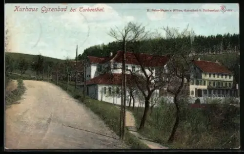AK Gyrenbad bei Turbenthal, Strassenpartie am Gasthaus
