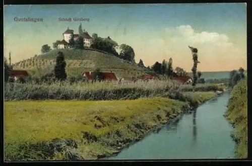 AK Guntalingen, Schloss Girsberg mit Umgebung
