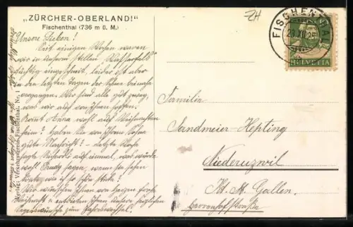 AK Fischenthal, Ortsansicht mit Hörnli