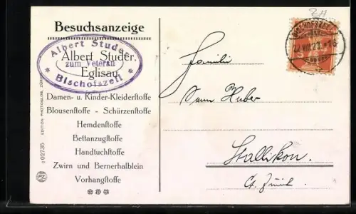 AK Eglisau, Teilansicht mit Rheinbrücke