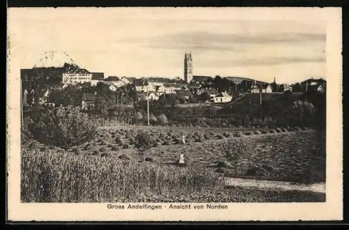 AK Gross Andelfingen, Ansicht von Norden