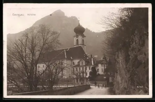 AK Gersau, Kirche und Strassenpartie