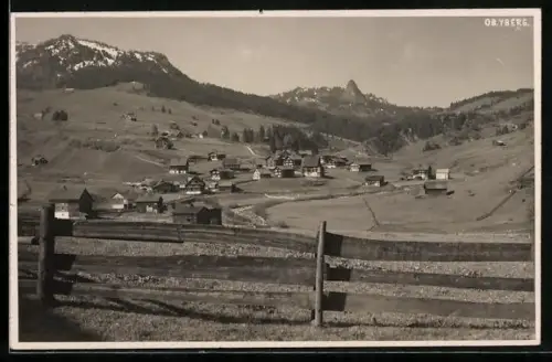 AK Oberiberg, Ortsansicht vom Feldzaun