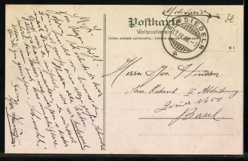 AK Einsiedeln, Kirche, Schulhaus, Kloster, St. Meinrads-Statue, Liebfrauenbrunnen