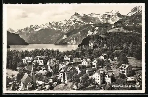 AK Morschach, Ortsansicht mit Urirotstock