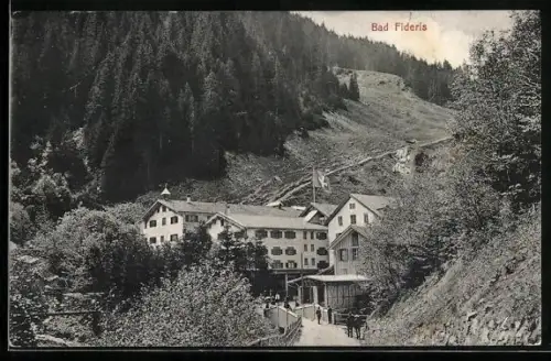 AK Bad Fideris, Ortspartie am Ortseingang