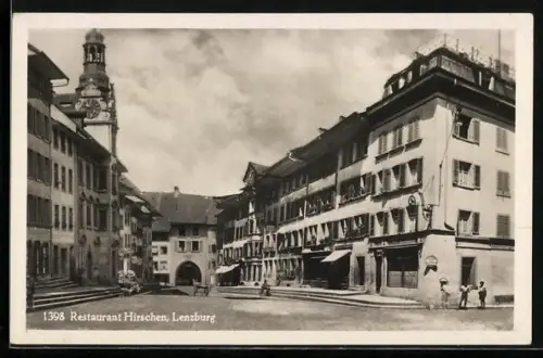 AK Lenzburg, Restaurant Hirschen und Vorplatz
