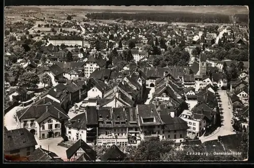 AK Lenzburg, Totalansicht aus der Vogelschau